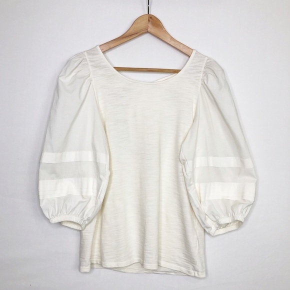Nation, LTD cream, puff sleeve top - Picture 10 of 10